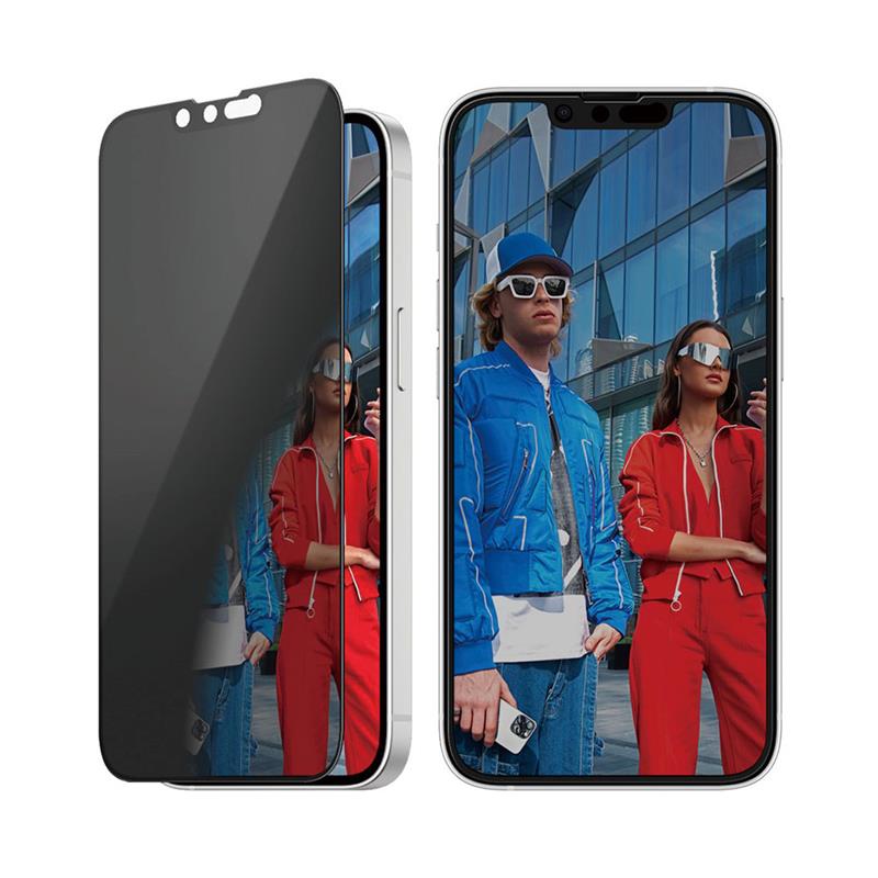 PanzerGlass ochranné sklo UWF Privacy pre iPhone 16e/14/13/13 Pro - Black Frame 