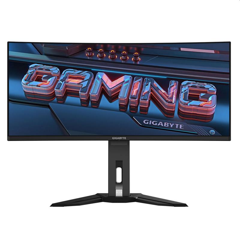 GIGABYTE LCD MO34WQC GAMING Monitor 34" WQHD 3440x1440, OLED 1800R, 175Hz, 2xHDMI, DP, USB-C PD, USB HUB, Speakers 