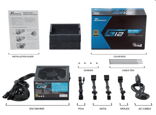 Seasonic G12 GM GOLD 850W, semi-modular 