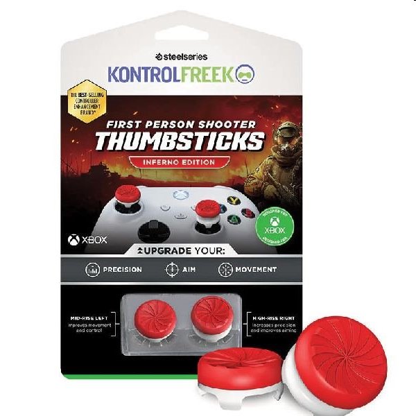 Kontrolfreek Inferno Performance Thumbsticks made for Xbox Series X|S, Xbox One, red 