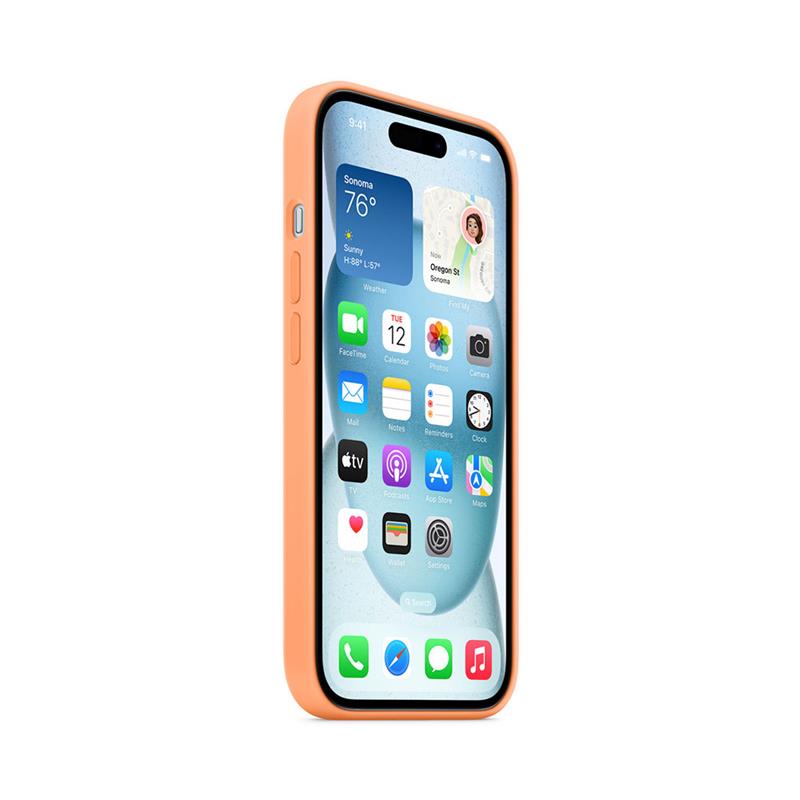 iPhone 15 Silicone Case with MagSafe - Orange Sorbet *Rozbalený* 