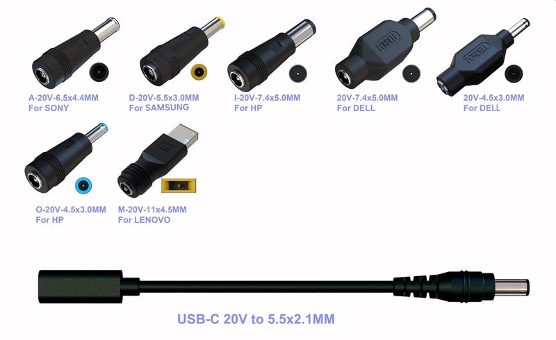 EUROCASE Universal power adapter AD-716 (65W GaN AC) 