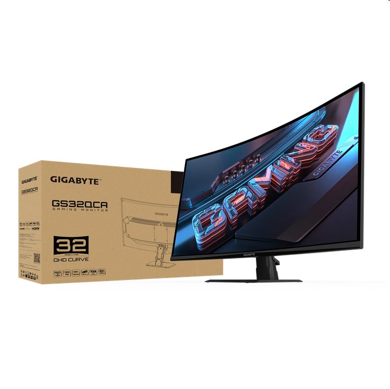 GIGABYTE GS32QCA GAMING Monitor 32" QHD 2560x1440, VA 1500R, 180Hz, 2xHDMI, DP 