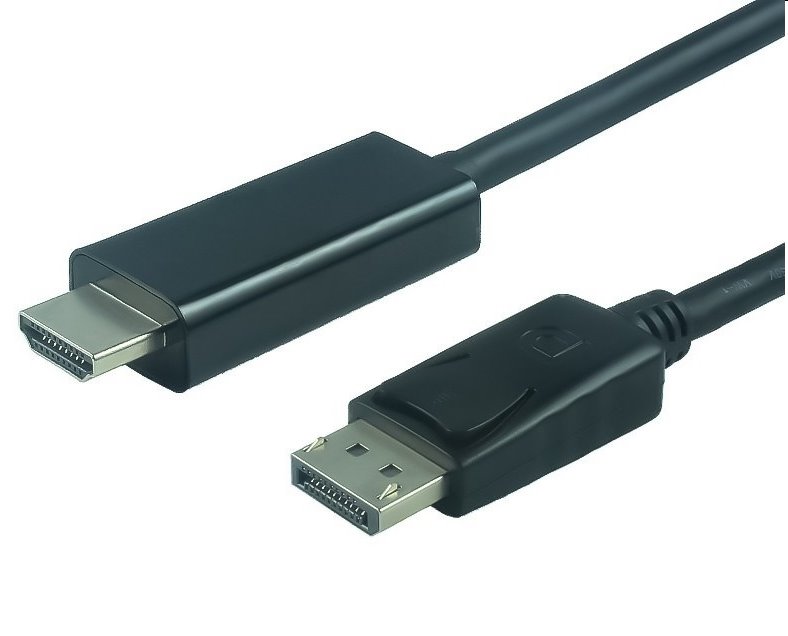 PremiumCord DisplayPort 1.2 na HDMI 2.0 kábel pre rozlíšenie 4Kx2K@60Hz, 2m 