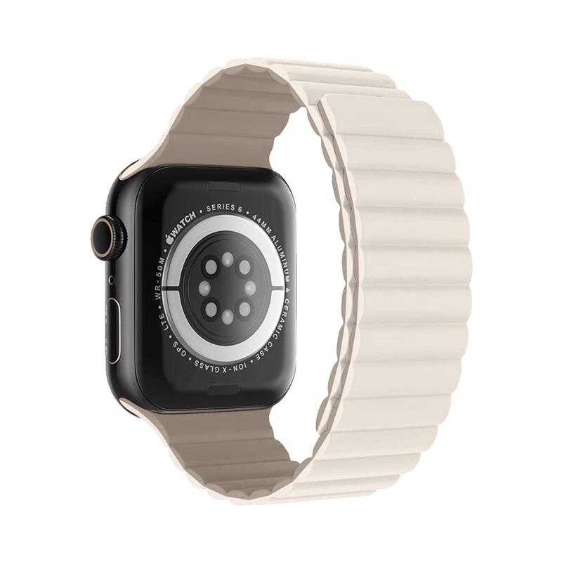 Devia remienok Nature Silicone Magnetic Watch Band 40/41/42mm - Stardust White 