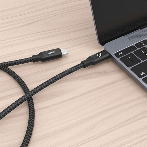 Adam Elements kábel CASA C100+ USB-C na USB-C 100W USB 3.1 Gen 2 10GB 1m - Black 