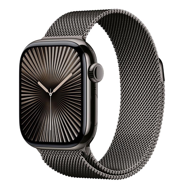 Apple Watch Series 10 GPS + Cellular 46mm Bridlicovo sivý titán s bridlicovo sivým milánskym ťahom - S/M *Rozbalený* 