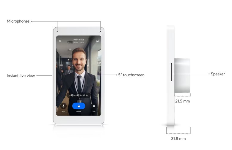 Ubiquiti UniFi Access - Intercom Viewer   odpovídací jednotka s displayem 