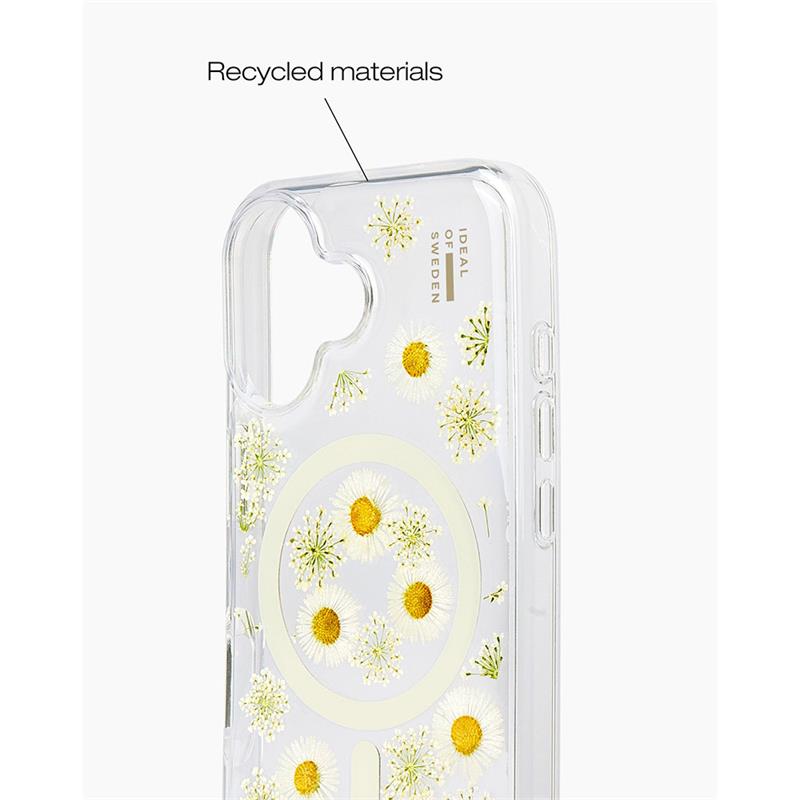 iDeal Fashion Clear Case MagSafe iPhone 16 Daisy Bloom 