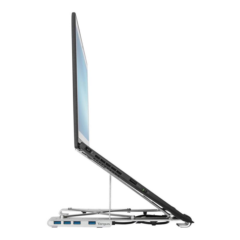 Targus Portable Stand with Integrated USB-A Hub - Silver 