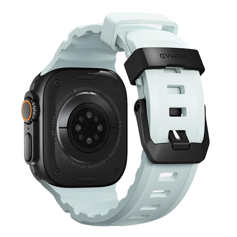 Nomad remienok Rocky Point Band pre Apple Watch 46/49mm - Icy Blue Glow/Black 