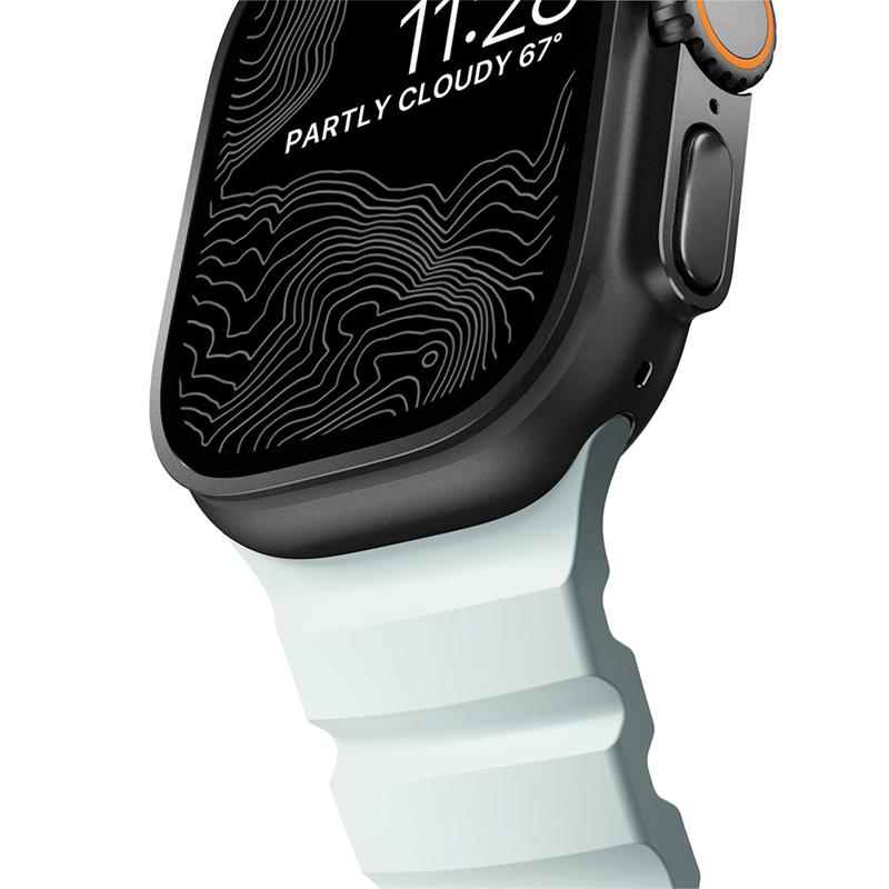 Nomad remienok Rocky Point Band pre Apple Watch 46/49mm - Icy Blue Glow/Black 