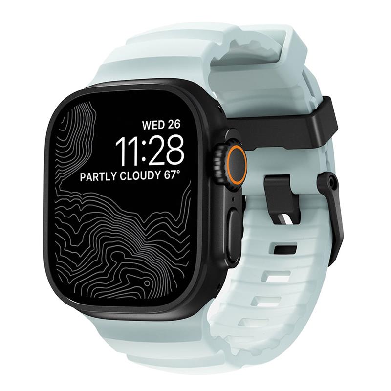 Nomad remienok Rocky Point Band pre Apple Watch 46/49mm - Icy Blue Glow/Black 