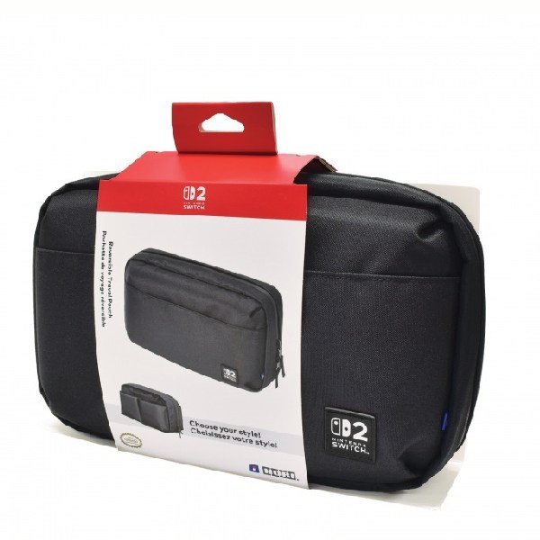 HORI Nintendo Switch 2 Reversible Travel Pouch, Black 