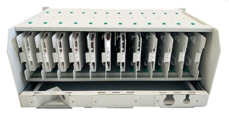 OEM optická vaňa, 4U, HighDensity 144x SC APC simplex, vč.pigtailů SC APC a kazet, sivá RAL 7035 