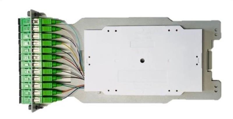 OEM optická vaňa, 4U, HighDensity 144x SC APC simplex, vč.pigtailů SC APC a kazet, sivá RAL 7035 