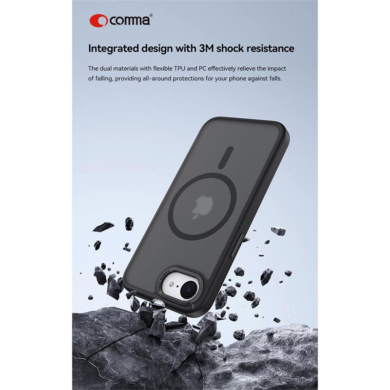 Comma kryt Joy Elegant Magnetic Case pre iPhone 16e/17e - White 
