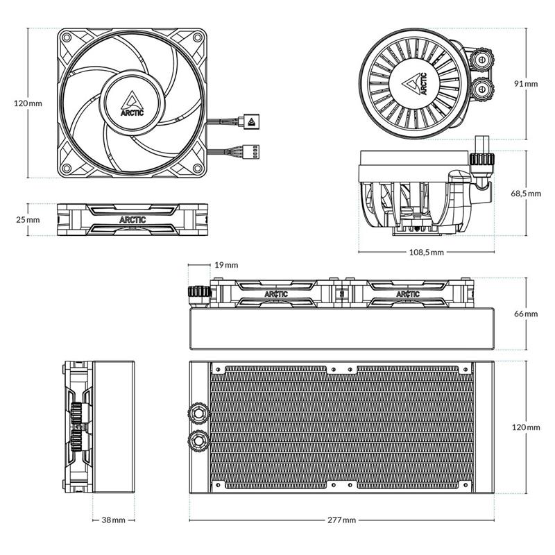 Arctic AIO Liquid cooler CPU Freezer III Pro 240 A-RGB 