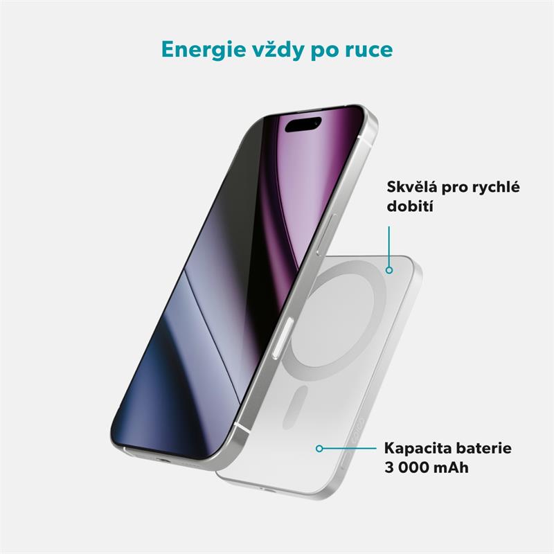 iStores by Epico UltraPack EM31 3000 Slim Alu Mag+ Power Bank - Silver 