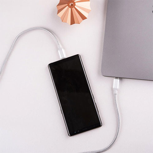 Adam Elements kábel CASA C100+ USB-C na USB-C 100W USB 3.1 Gen 2 10GB 1m - Silver 