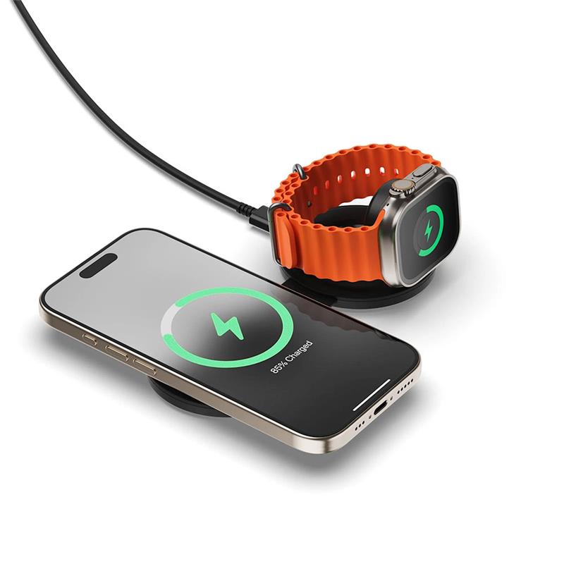Satechi Qi2 OntheGo 2-in-1 Wireless Charger - Black 
