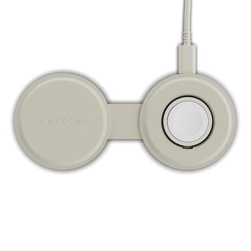 Satechi Qi2 OntheGo 2-in-1 Wireless Charger - Sand 