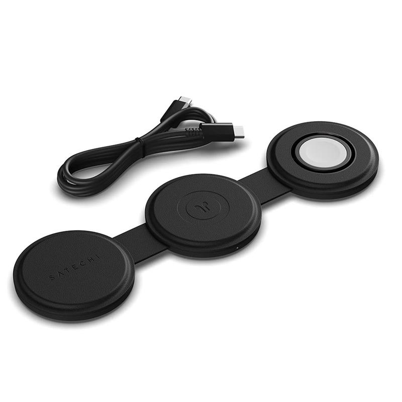 Satechi Qi2 OntheGo 3-in-1 Wireless Charger - Black 