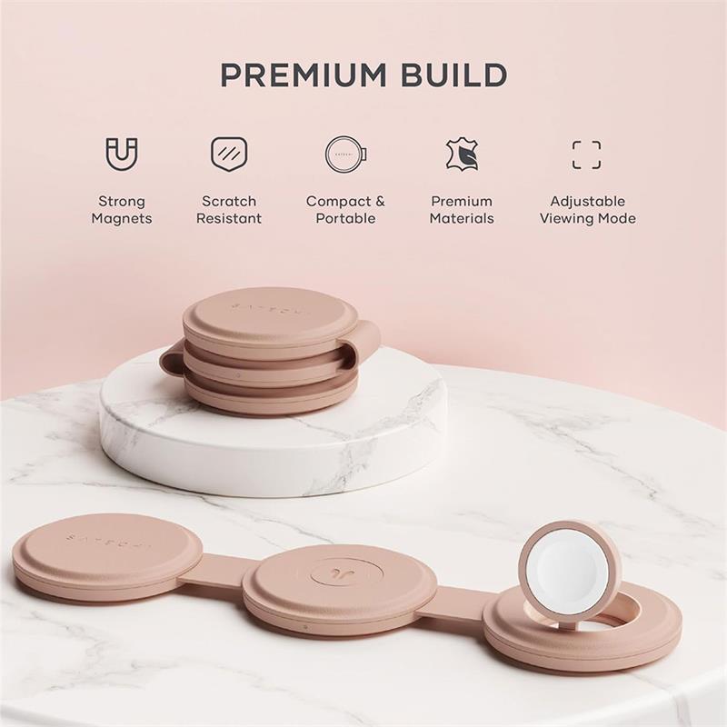 Satechi Qi2 OntheGo 3-in-1 Wireless Charger - Desert Rose 