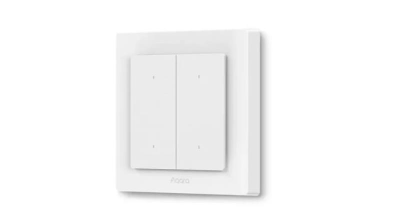 Aqara Smart Home Dvojvypínač (4x tl.,2 kanály) s 2x relé H2 EU,Zigbee a Thread  