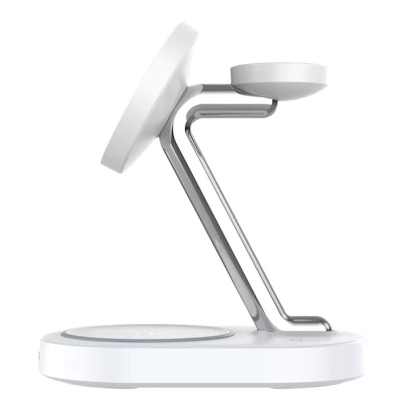 Devia Extreme Speed Series 3 in 1 Magnetic Bracket Wireless Charger - White 