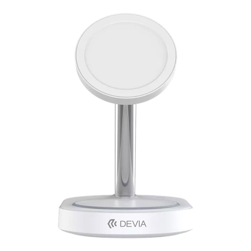 Devia Extreme Speed Series 3 in 1 Magnetic Bracket Wireless Charger - White 