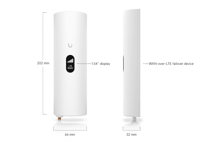 UBNT Unifi U-LTE-Pro Redundantná sieť WAN PRO cez LTE [150.8 Mbps, 51 Mbps, 2x2MIMO, 802.3at PoE+] 