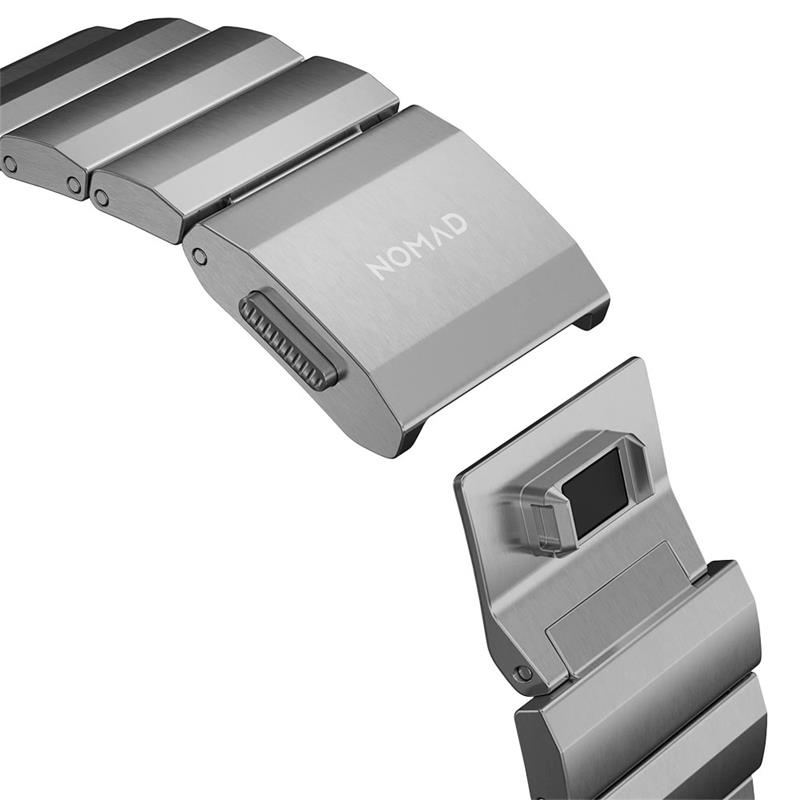 Nomad remienok pre Apple Watch 44-49mm - Titanium Band/Natural Hardware 