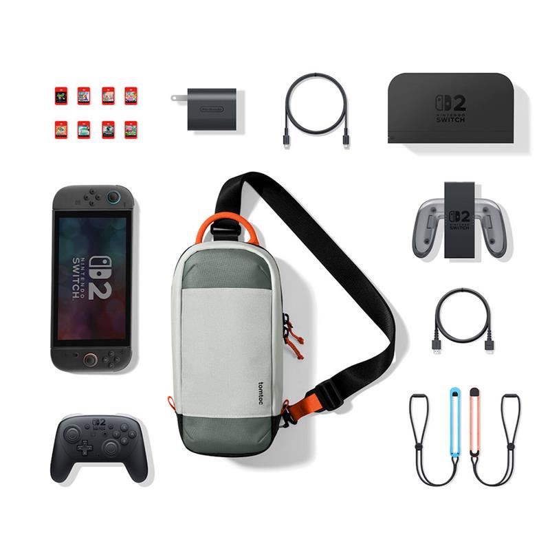 TomToc taška GameOn G49 Nintendo Switch 2 Sling Bag - Gray 