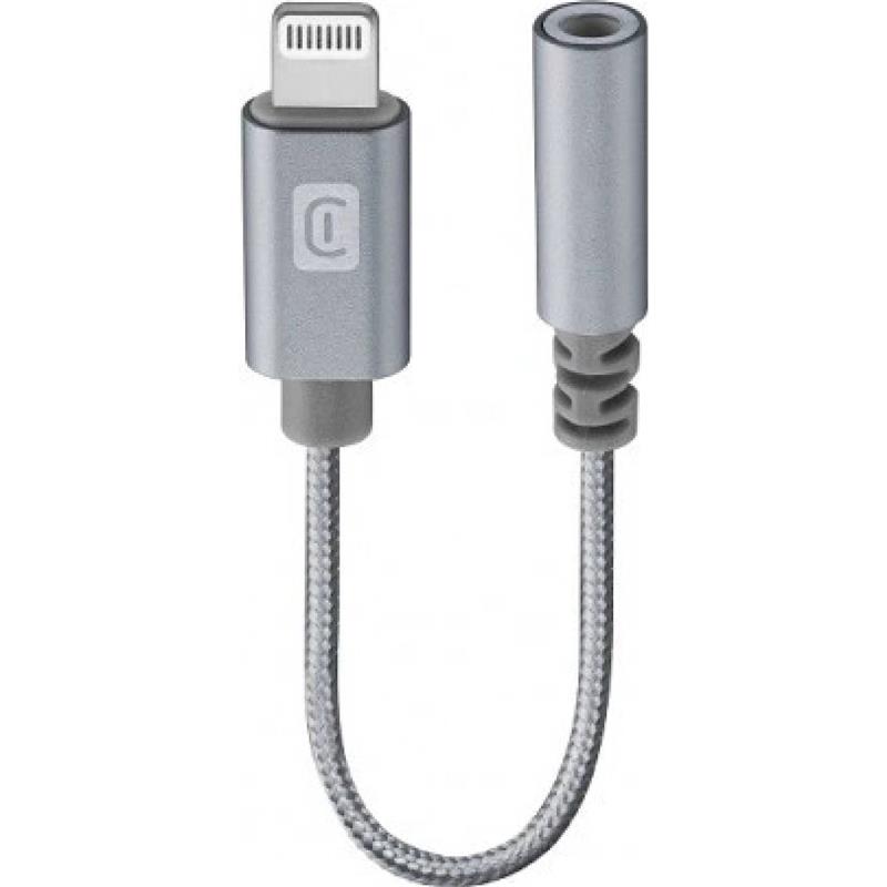 CellularLine Music Enabler z konektora Lightning na 3,5 mm jack, MFI certifikácia, sivý 