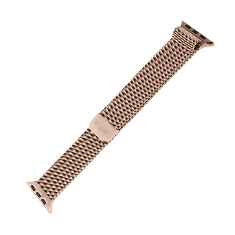 FIXED Mesh Strap pre Apple Watch 38/40/41mm, ružovo zlatý 