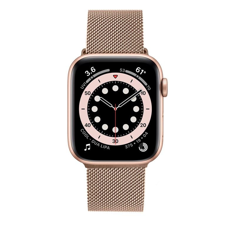 FIXED Mesh Strap pre Apple Watch 38/40/41mm, ružovo zlatý 
