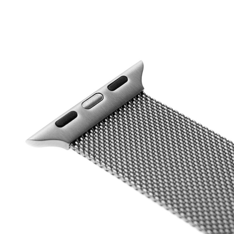 FIXED Mesh Strap pre Apple Watch 38/40/41mm, strieborný 
