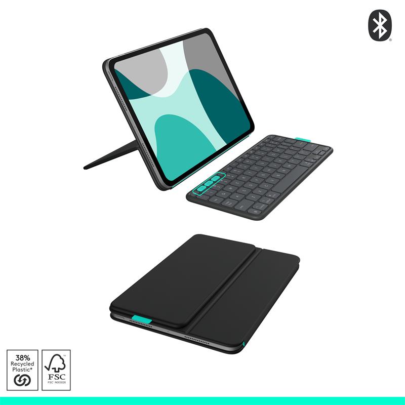 Logitech FLIP FOLIO pre iPad Pro 13"(M4), iPad Air 13"(M2+M3), US, grafitová 