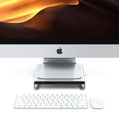 Satechi stojan USB-C Monitor Stand Hub pre iMac - Silver Aluminium 