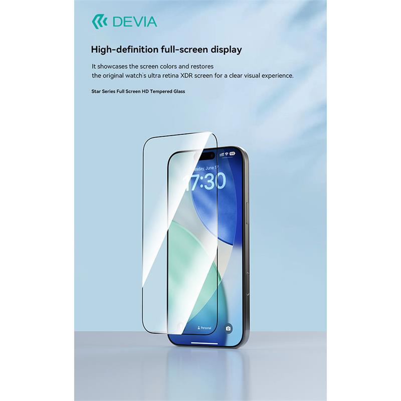 Devia ochranné sklo Star Series pre iPhone Air - Black Frame 