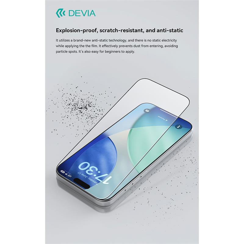 Devia ochranné sklo Star Series pre iPhone Air - Black Frame 