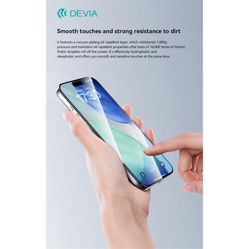 Devia ochranné sklo Star Series pre iPhone 17 (10pcs) - Black Frame 