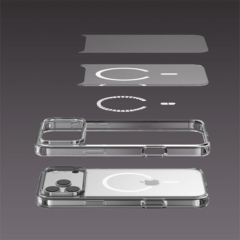 Devia kryt Pure Clear Shockproof Magnertic Case pre iPhone 17 - Clear 