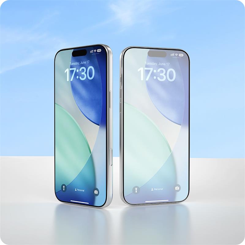 Devia ochranné sklo Van Series Anti-Reflection pre iPhone 17 Pro Max - Black Frame 