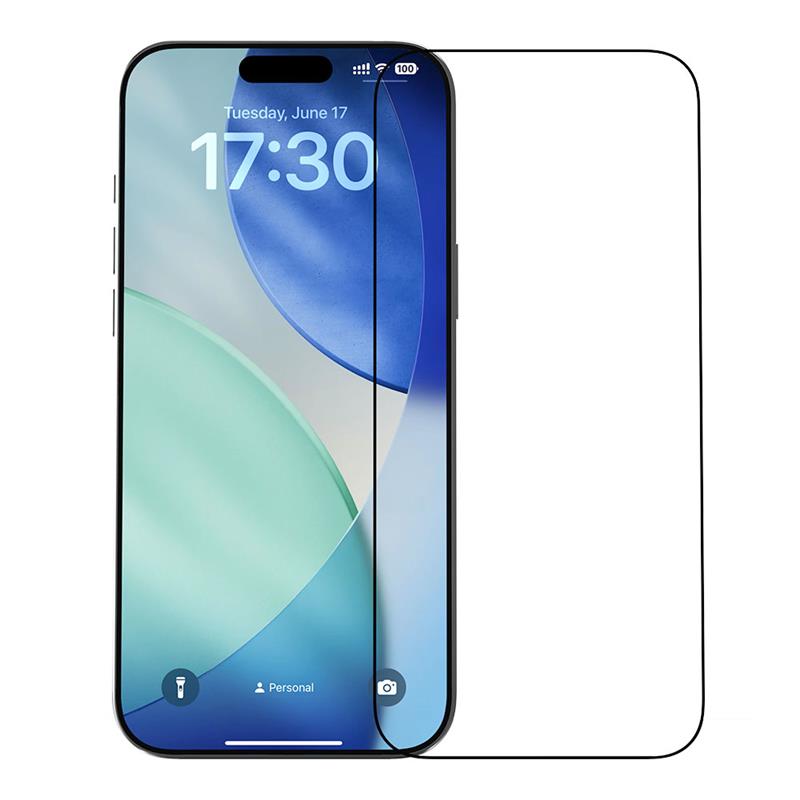 Devia ochranné sklo Van Series Crystal Diamond pre iPhone 17 Pro Max - Black Frame 