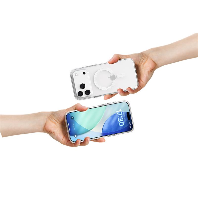 Comma kryt Elemental Series Magnetic Case pre iPhone 17 Pro - Clear 