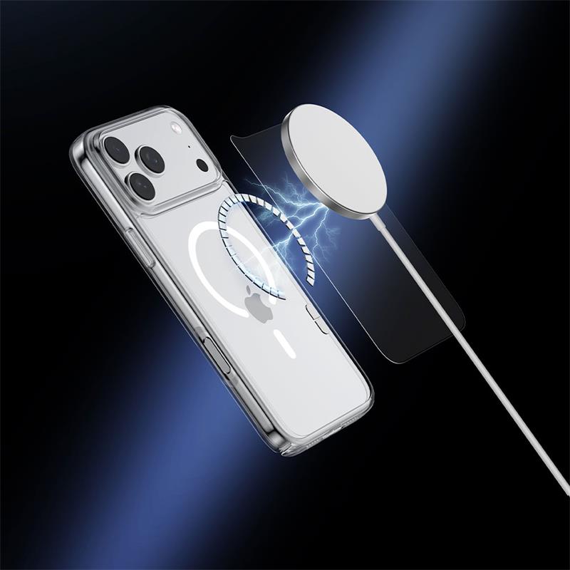 Comma kryt Glass Series Magnetic Case pre iPhone 17 Pro - Clear 