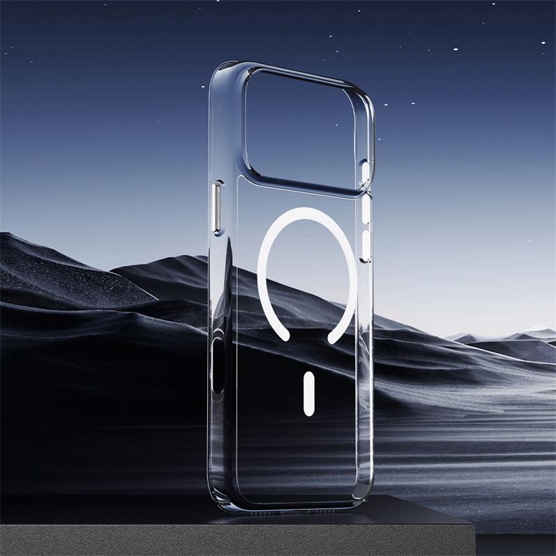 Comma kryt Glass Series Magnetic Case pre iPhone 17 Pro Max - Clear 