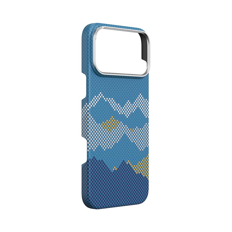 Comma kryt Woven Kevlar Magnetic Shockproof Case pre iPhone 17 Pro - Mountain View 